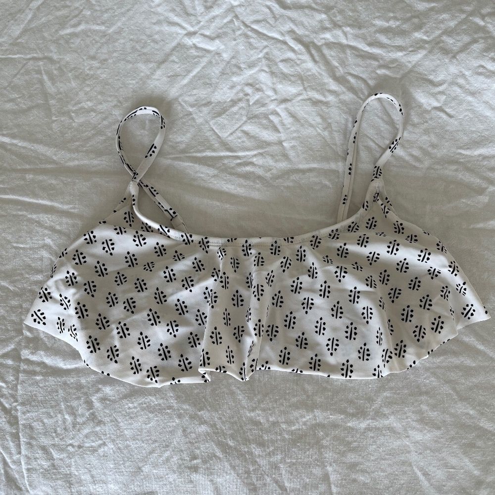 Old Navy Black + White Bikini Top